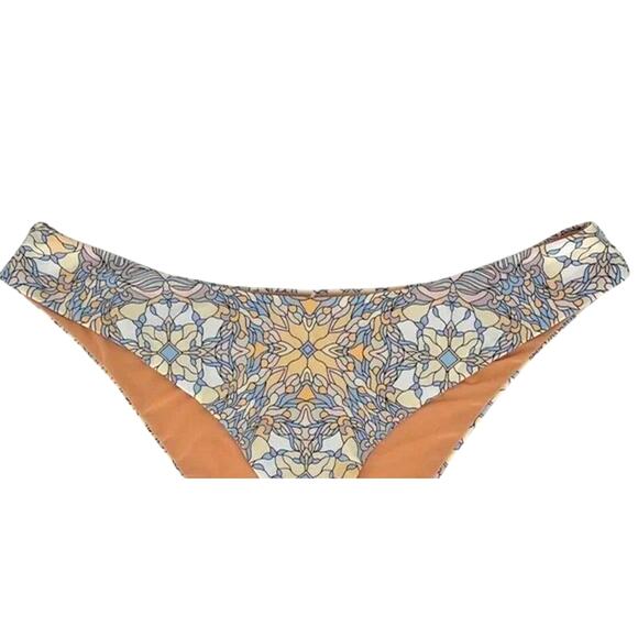 NWT J. Crew Curved Waist Cheeky Bikini Swim Bottom Kaleidoscope Print XL Blue - Picture 3 of 15